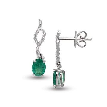 Harem Altın RTK18 0.97 ct Zümrüt Pırlanta Küpe