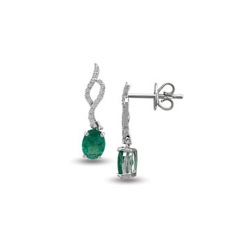 Harem Altın RTK18 0.97 ct Zümrüt Pırlanta Küpe