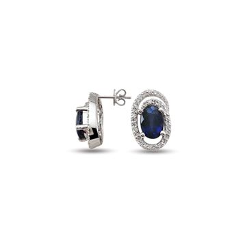 Harem Altın RTK19 1.10 ct Safir Pırlanta Küpe