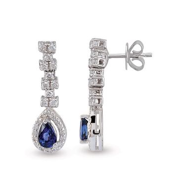 Harem Altın RTK2 1.19 ct Safir Pırlanta Küpe