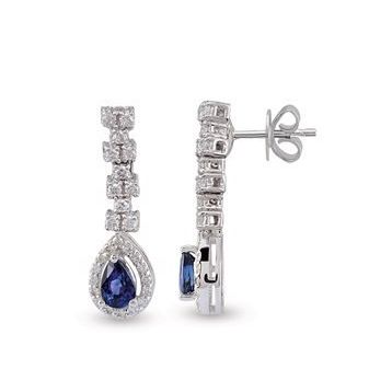Harem Altın RTK2 1.19 ct Safir Pırlanta Küpe