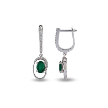 Harem Altın RTK22 0.96 ct Zümrüt Pırlanta Küpe