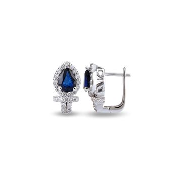 Harem Altın RTK24 2.27 ct Safir Pırlanta Küpe