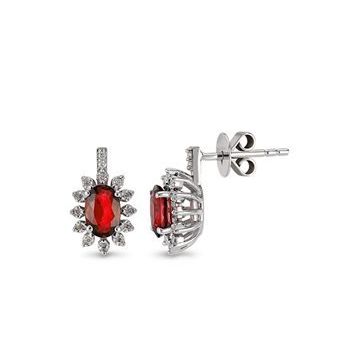 Harem Altın RTK25 1.26 ct Yakut Pırlanta Küpe