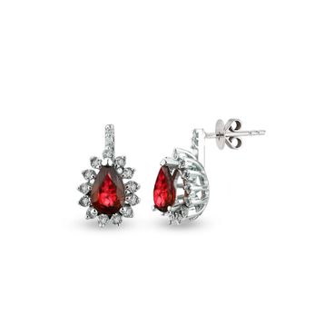 Harem Altın RTK27 1.06 ct Yakut Pırlanta Küpe
