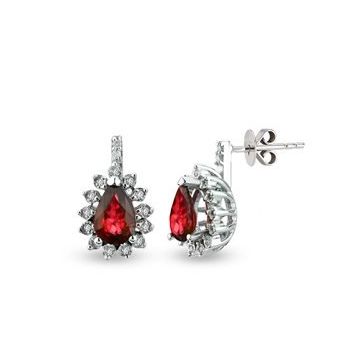 Harem Altın RTK27 1.06 ct Yakut Pırlanta Küpe