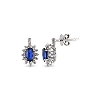 Harem Altın RTK28 1.06 ct Safir Pırlanta Küpe