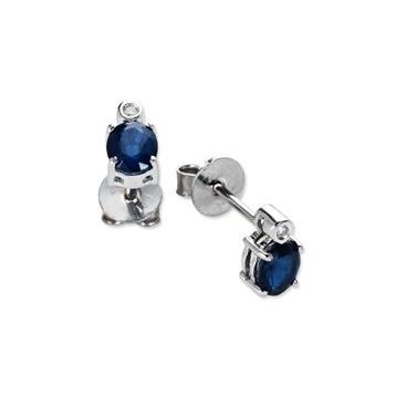 Harem Altın RTK29 1.00 ct Safir Pırlanta Küpe