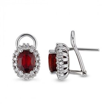 Harem Altın RTK31 3.97 ct Yakut Pırlanta Küpe