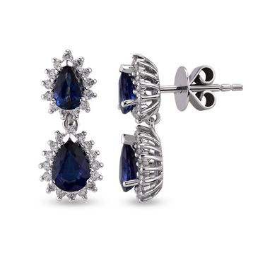 Harem Altın RTK32 3.16 ct Safir Pırlanta Küpe