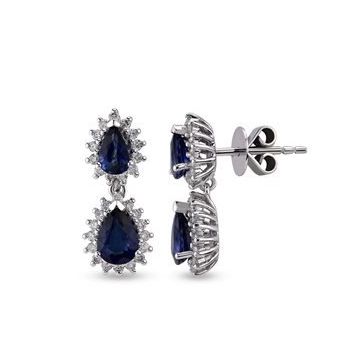 Harem Altın RTK32 3.16 ct Safir Pırlanta Küpe