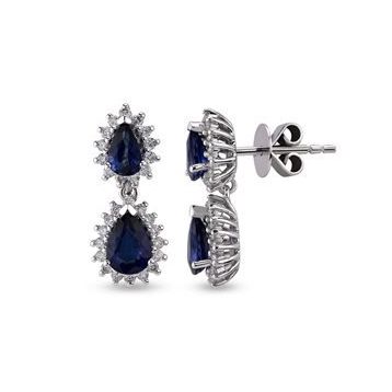 Harem Altın RTK32 3.16 ct Safir Pırlanta Küpe