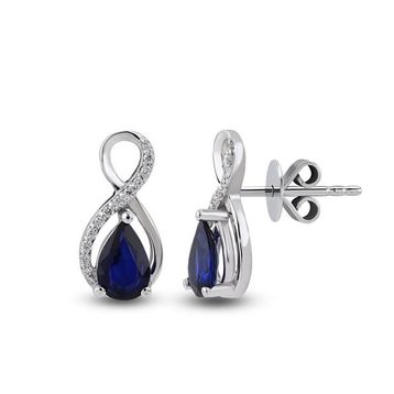 Harem Altın RTK34 0.91 ct Safir Pırlanta Küpe