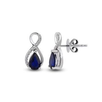 Harem Altın RTK34 0.91 ct Safir Pırlanta Küpe