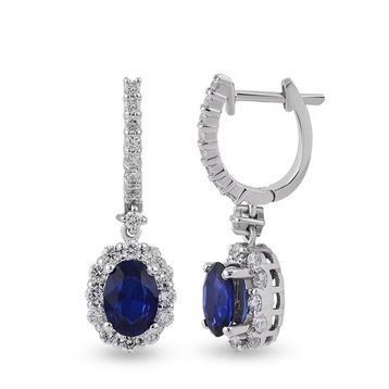 Harem Altın RTK35 2.50 ct Safir Pırlanta Küpe