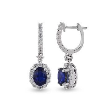 Harem Altın RTK35 2.50 ct Safir Pırlanta Küpe