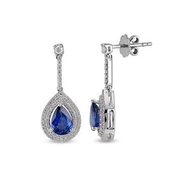 Harem Altın RTK36 2.12 ct Safir Pırlanta Küpe