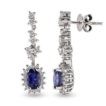 Harem Altın RTK38 1.74 ct Safir Pırlanta Küpe
