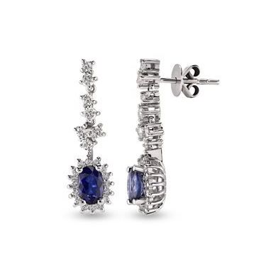 Harem Altın RTK38 1.74 ct Safir Pırlanta Küpe