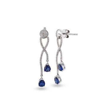 Harem Altın RTK39 1.64 ct Safir Pırlanta Küpe