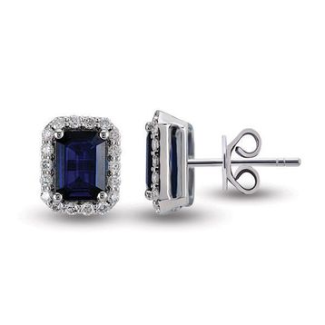 Harem Altın RTK4 2.30 ct Safir Pırlanta Küpe