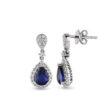 Harem Altın RTK41 1.86 ct Safir Pırlanta Küpe