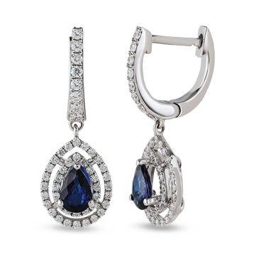 Harem Altın RTK42 1.64 ct Safir Pırlanta Küpe