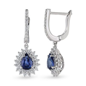 Harem Altın RTK43 2.50 ct Safir Pırlanta Küpe