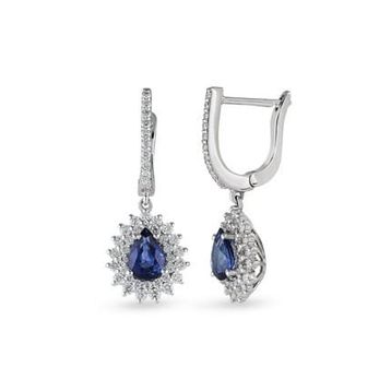 Harem Altın RTK43 2.50 ct Safir Pırlanta Küpe