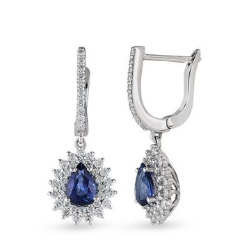Harem Altın RTK43 2.50 ct Safir Pırlanta Küpe