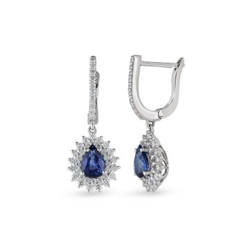 Harem Altın RTK43 2.50 ct Safir Pırlanta Küpe