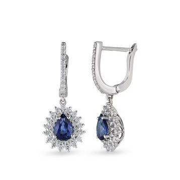 Harem Altın RTK43 2.50 ct Safir Pırlanta Küpe