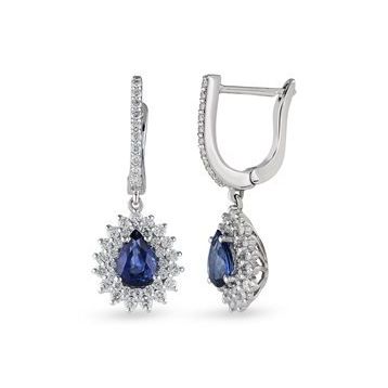 Harem Altın RTK43 2.50 ct Safir Pırlanta Küpe
