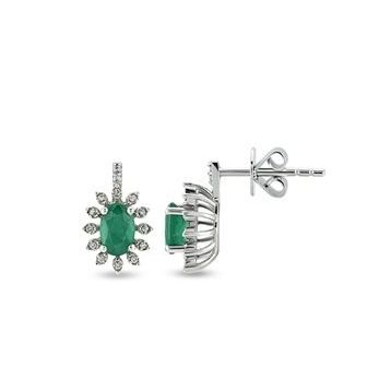 Harem Altın RTK44 0.72 ct Zümrüt Pırlanta Küpe