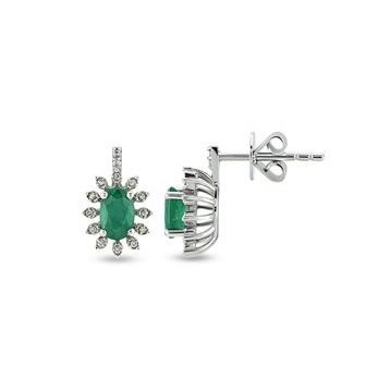 Harem Altın RTK44 0.72 ct Zümrüt Pırlanta Küpe