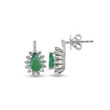 Harem Altın RTK45 0.66 ct Zümrüt Pırlanta Küpe