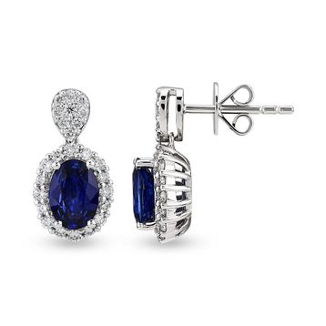 Harem Altın RTK46 2.48 ct Safir Pırlanta Küpe