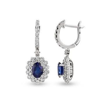 Harem Altın RTK47 3.26 ct Safir Pırlanta Küpe