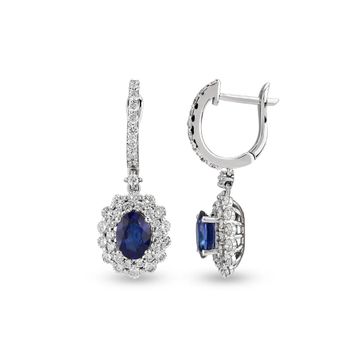 Harem Altın RTK47 3.26 ct Safir Pırlanta Küpe