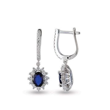 Harem Altın RTK5 2.34 ct Safir Pırlanta Küpe