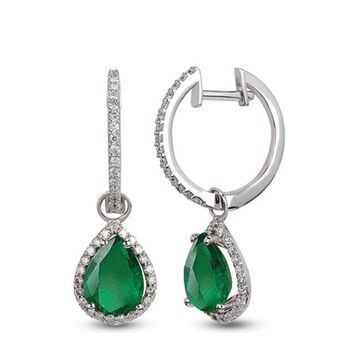 Harem Altın RTK6 1.45 ct Zümrüt Pırlanta Küpe