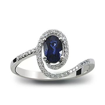 Harem Altın RTY11 0.73 Ct Pırlanta Safir Yüzük