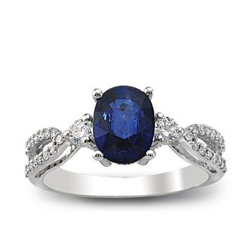 Harem Altın RTY12 Kadın 1.83 ct Pırlanta Safir Yüzük