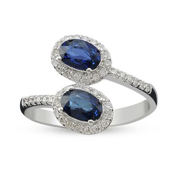 Harem Altın RTY13 1.29 Ct Pırlanta Safir Yüzük