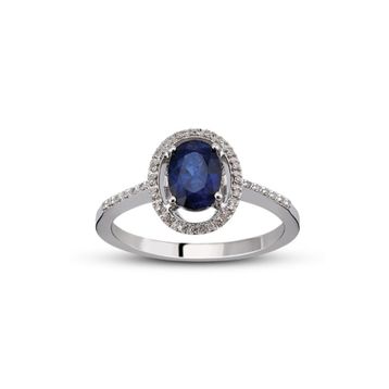 Harem Altın RTY15 Kadın 0.80 ct Pırlanta Safir Yüzük