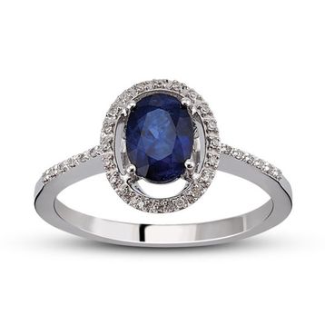 Harem Altın RTY15 Kadın 0.80 ct Pırlanta Safir Yüzük