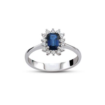 Harem Altın RTY22 Kadın 0.68 ct Pırlanta Safir Yüzük