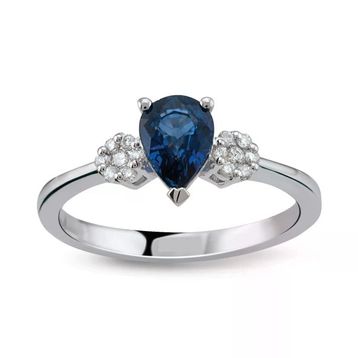 Harem Altın RTY34 Kadın 0.86 ct Pırlanta Safir Yüzük