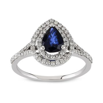 Harem Altın RTY37 Kadın 1.05 ct Pırlanta Safir Yüzük