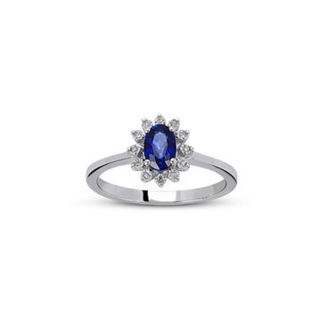 Harem Altın RTY7 Kadın 0.52 ct Pırlanta Safir Yüzük
